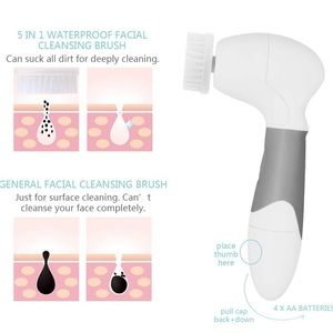 NWT Amazon Clsevxy Facial Cleansing Brush White Waterproof Deep Scrubbing